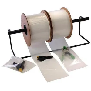 Clear Pre-Opened Auto Bags w/ White Block 8 x 10 x 2 mil