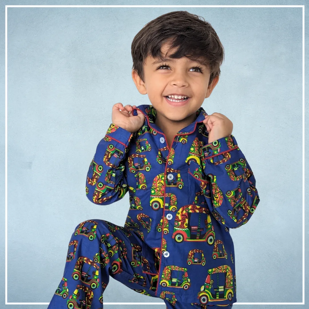 Cotton Night Suit for Kids | Autorickshaw