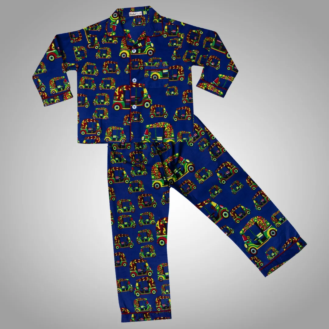 Cotton Night Suit for Kids | Autorickshaw