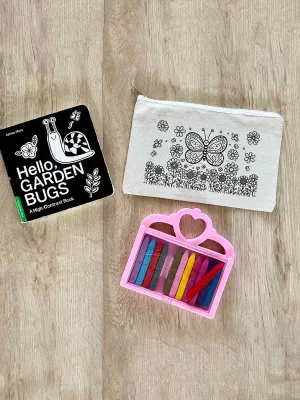 DIY Colouring Little Butterfly Pouch