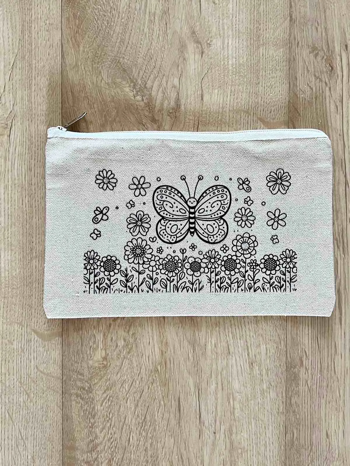 DIY Colouring Little Butterfly Pouch