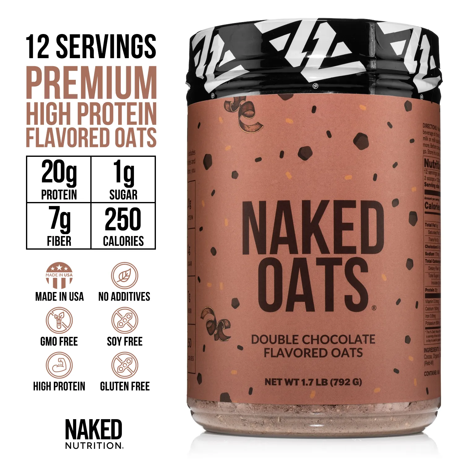Double Chocolate Protein Oats | Naked Oats