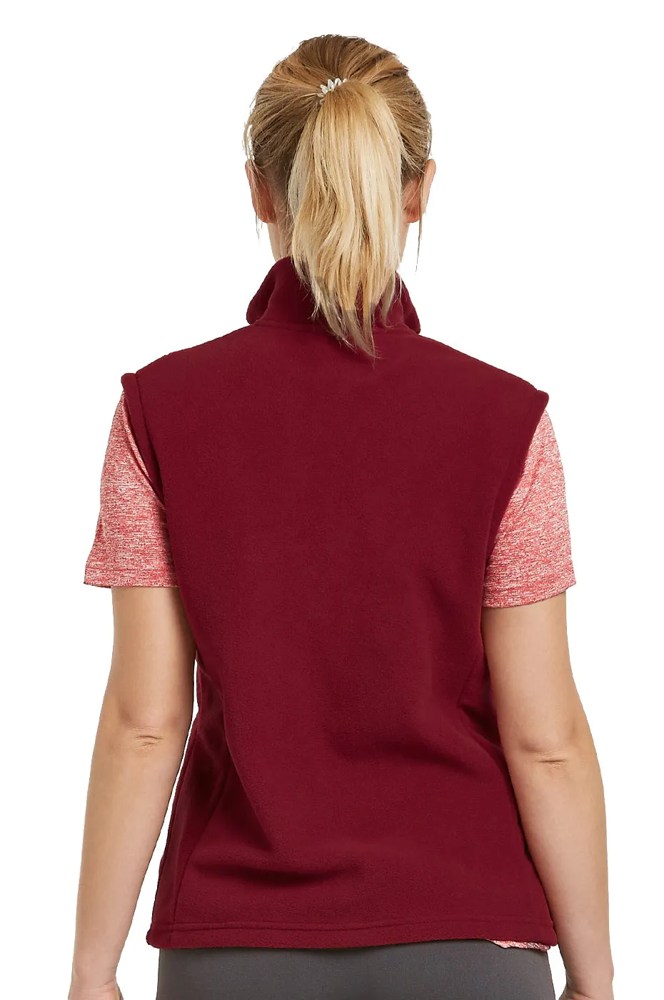 ET TU LADIES POLAR FLEECE VEST (LPF100E_BURG)