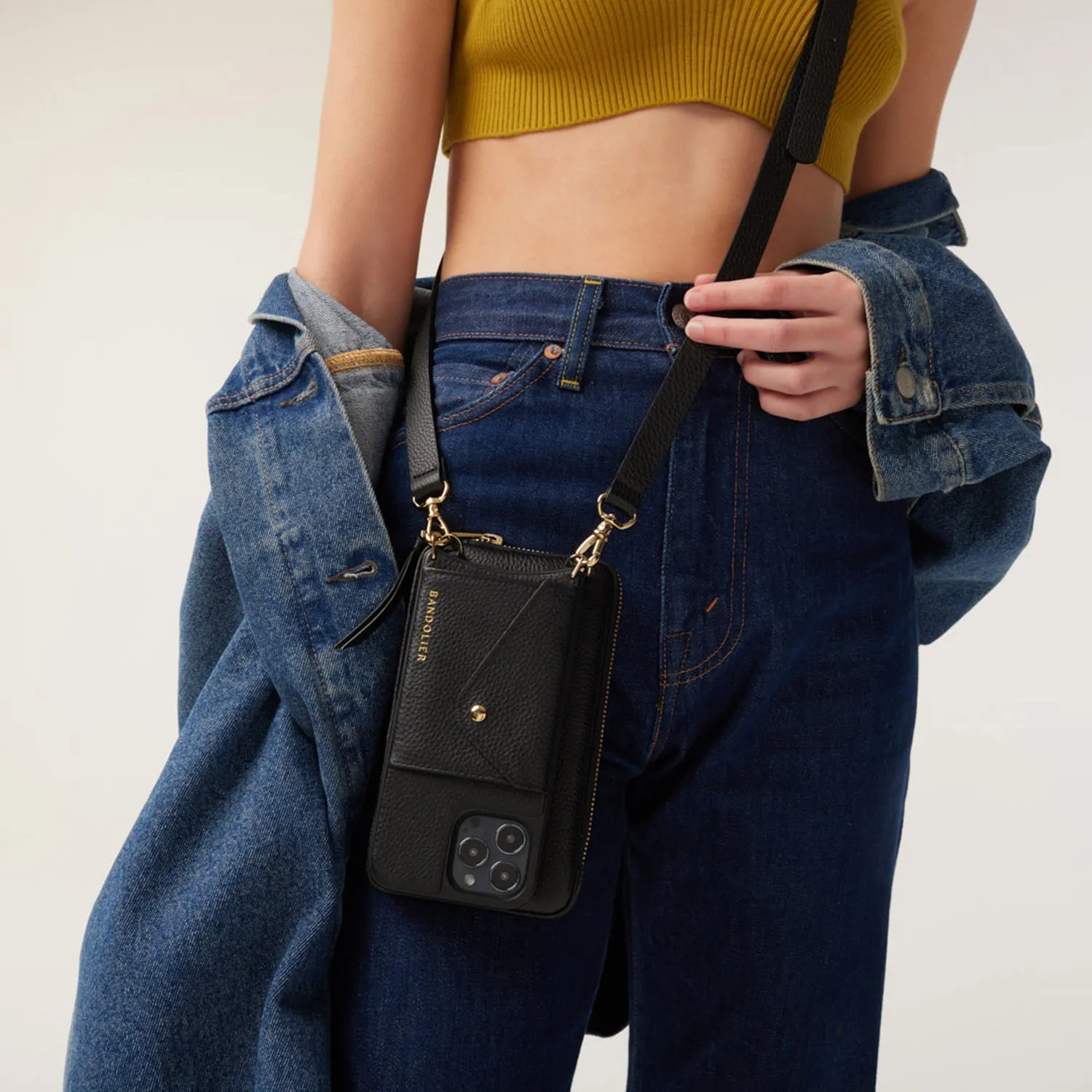 Expanded Zip Pouch - Black/Gold
