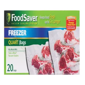 FoodSaver 1 qt Clear Vacuum Freezer Bags 20 pk