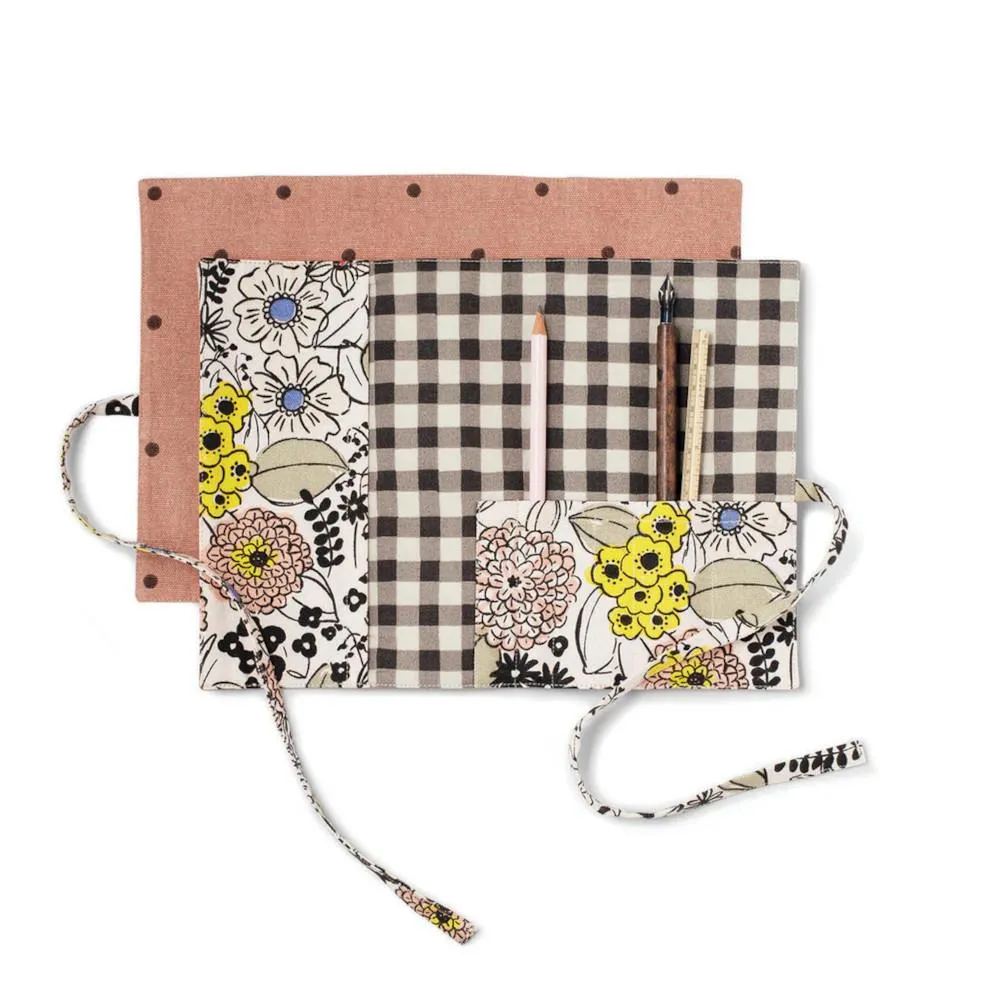 Fringe Studio Roll Up Pouch - Polka Dot & Floral