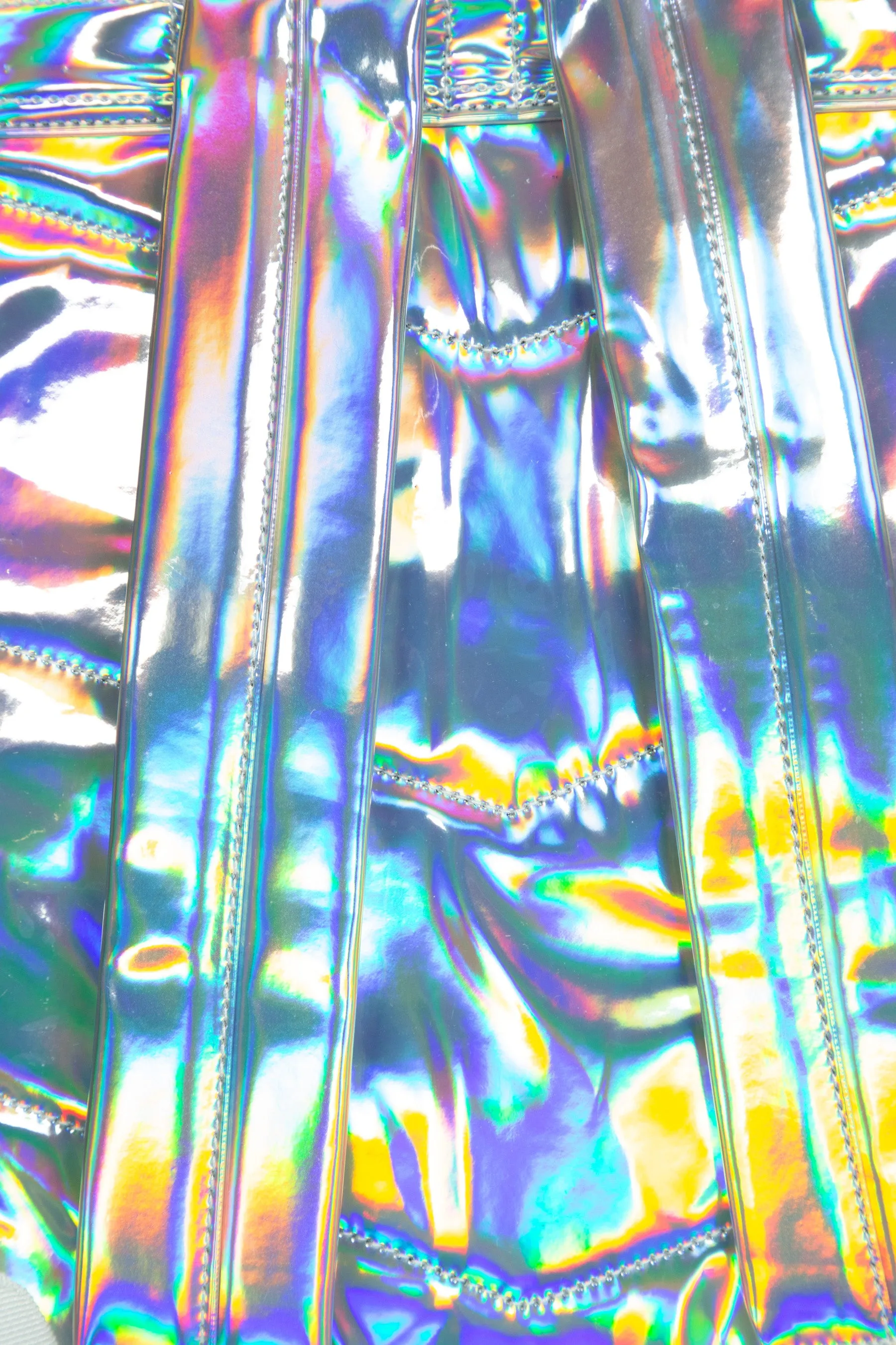 Hype Girls Iconic Silver Holographic Backpack