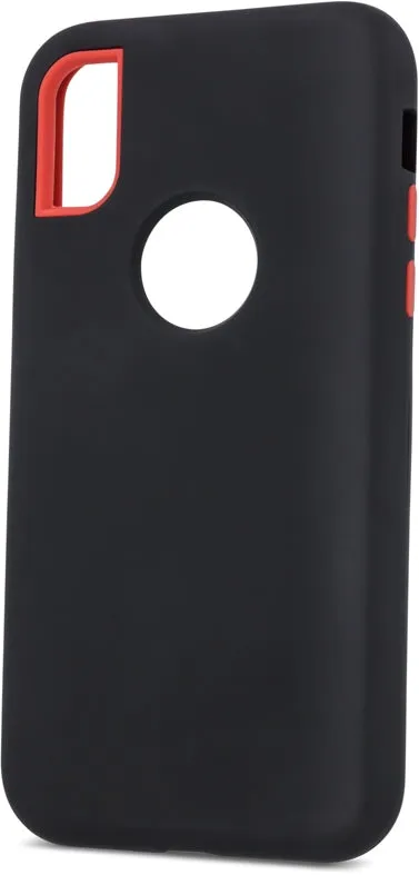 iPhone XS Defender Rugged Case - Black/Red