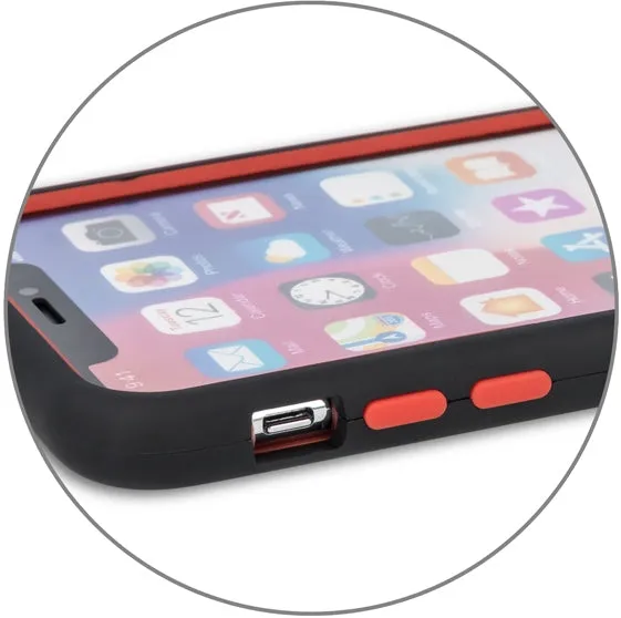 iPhone XS Defender Rugged Case - Black/Red