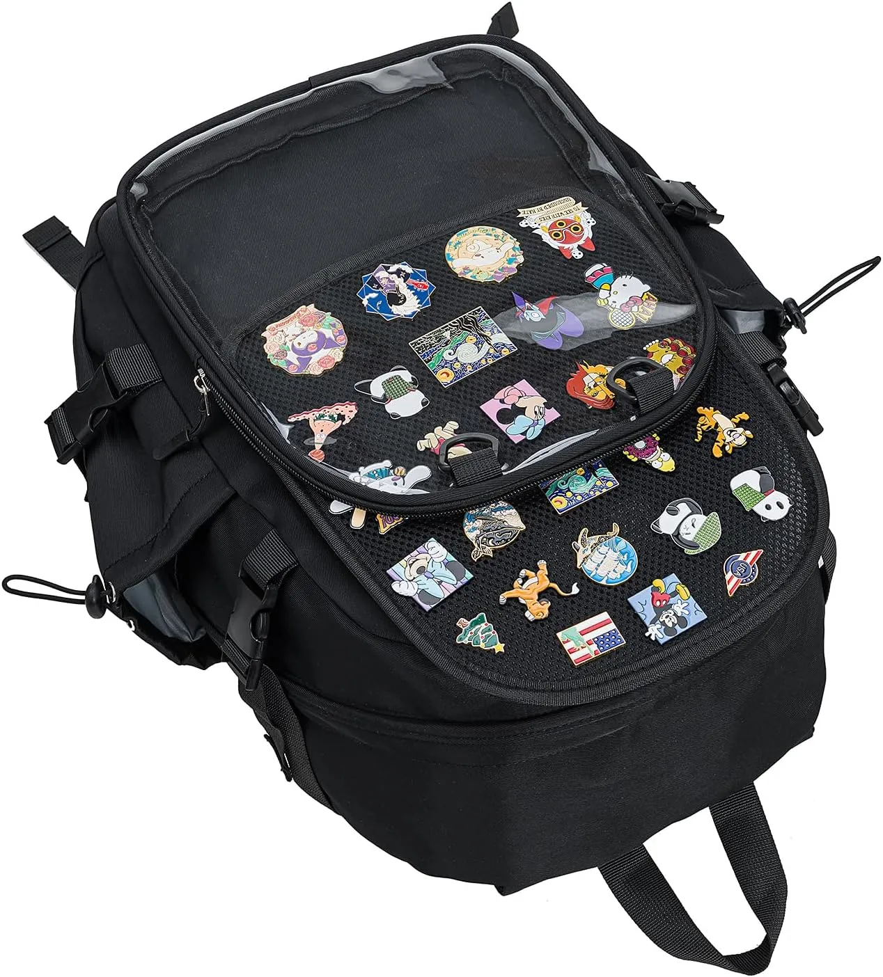 Kawaii Ita Bag Pins Display Backpack with Inserts for Anime Cosplay Casual Daypacks