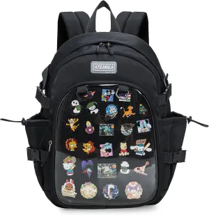 Kawaii Ita Bag Pins Display Backpack with Inserts for Anime Cosplay Casual Daypacks