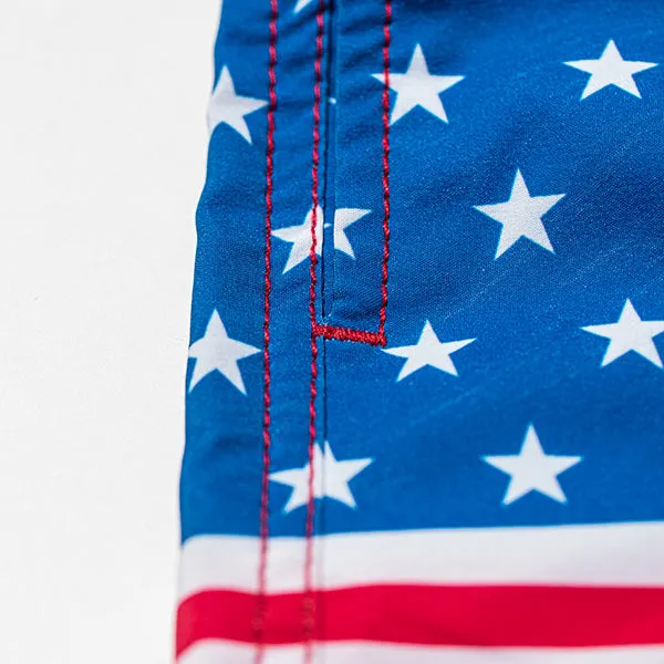 Kids Swim Trunks | Stars And Pinstripes