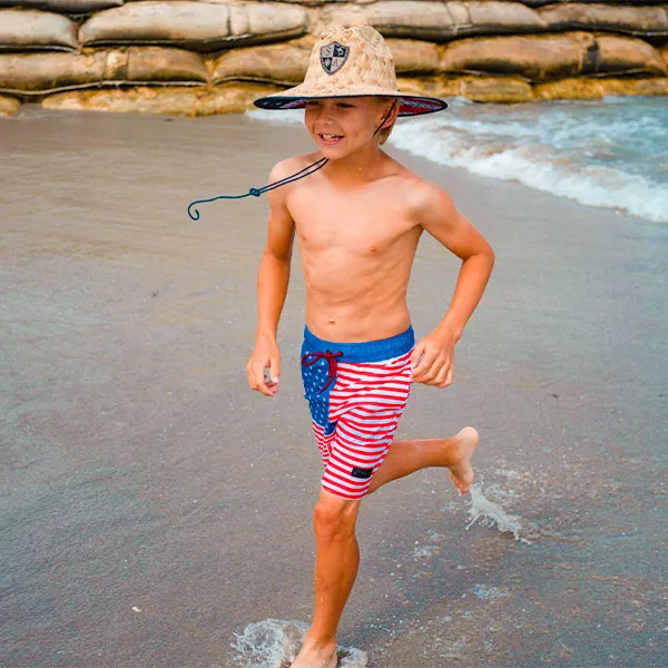 Kids Swim Trunks | Stars And Pinstripes