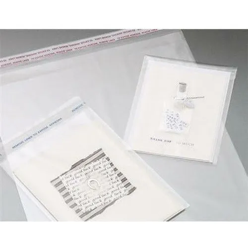 Lip & Tape Self Sealing Polypropylene Bags 5.25 x 7.25 x 1.2 mil