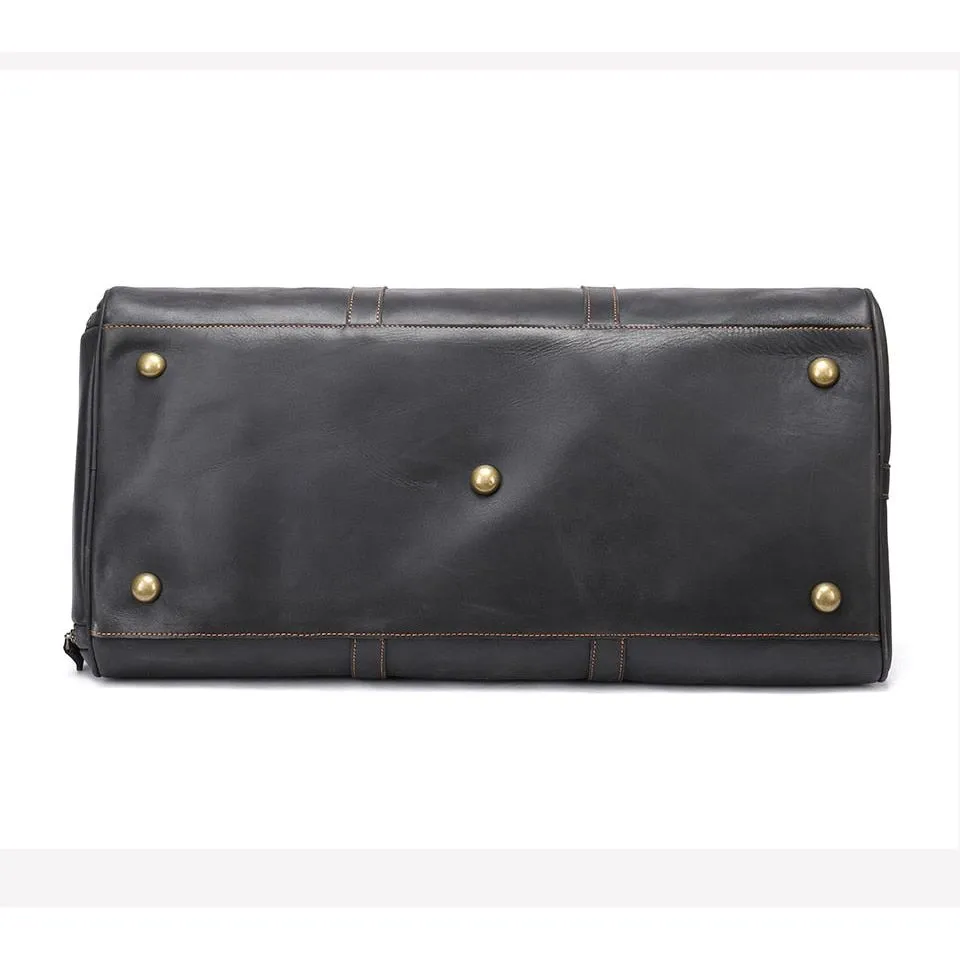 LuxeLeather Traveler's Laptop Messenger Bag