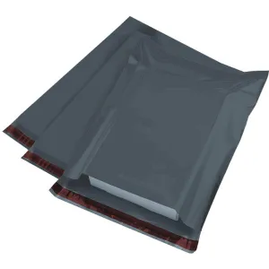 Mailing Bags, 10" x 14" (254mm to 356mm), Grey Plastic Poly Self Seal Bag