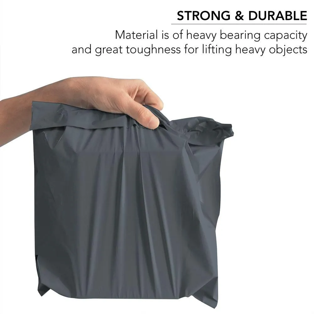 Mailing Bags, 10" x 14" (254mm to 356mm), Grey Plastic Poly Self Seal Bag