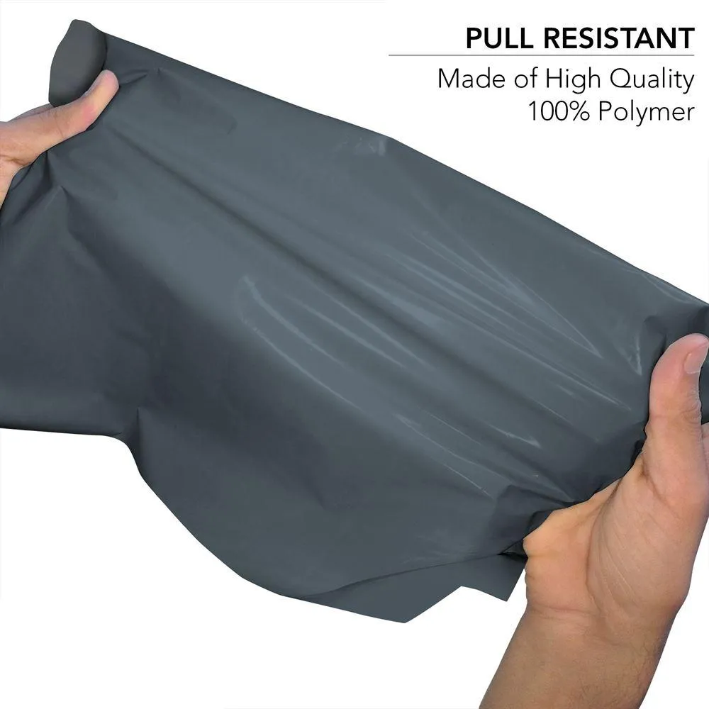 Mailing Bags, 10" x 14" (254mm to 356mm), Grey Plastic Poly Self Seal Bag