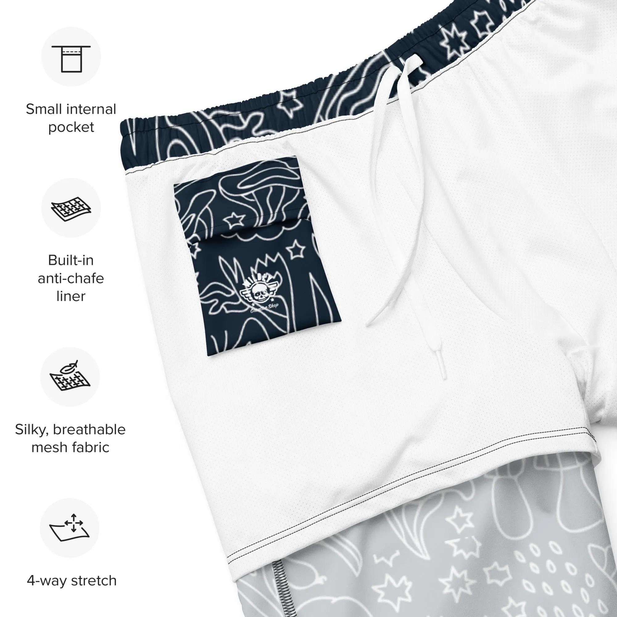 Mushrooms Men's swim trunks