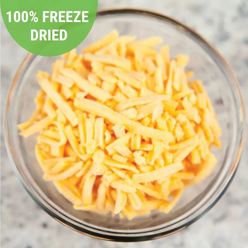 Nutristore Freeze-Dried Cheddar Cheese Shredded #10 Can - 40 Servings