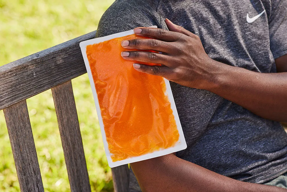 PERSONALIZED Reusable Cloth-Backed Hot/Cold Gel Pack, 6" x 10" - Orange