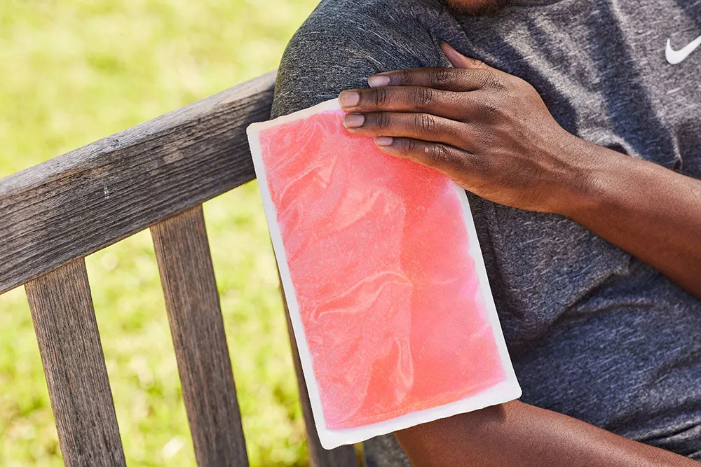 PERSONALIZED Reusable Cloth-Backed Hot/Cold Gel Pack, 6" x 10" - Pink