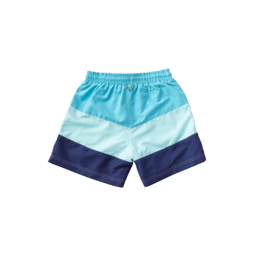 Prodoh Colorblock Swim Trunks in Blue Blossom