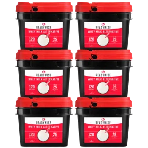 ReadyWise - 120 Serving Whey Milk Bucket - 6 Pack