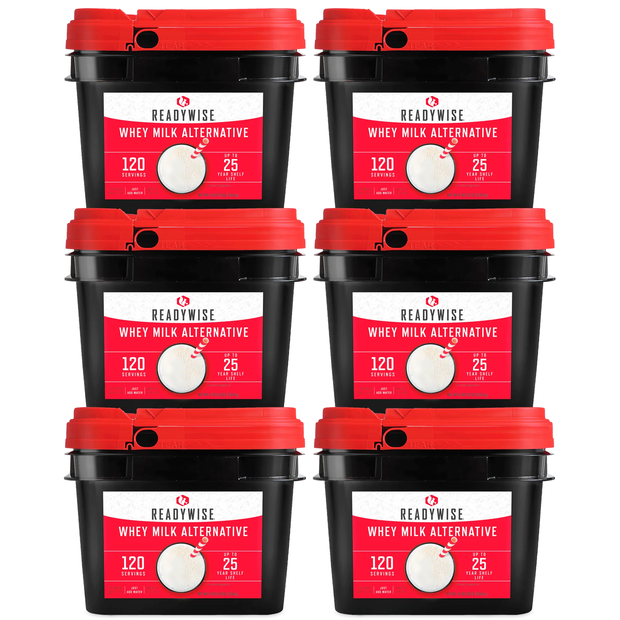 ReadyWise - 120 Serving Whey Milk Bucket - 6 Pack