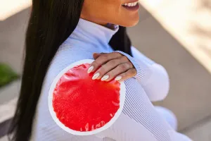 Reusable Cloth-Backed Hot/Cold Gel Pack, 6" Round - Red