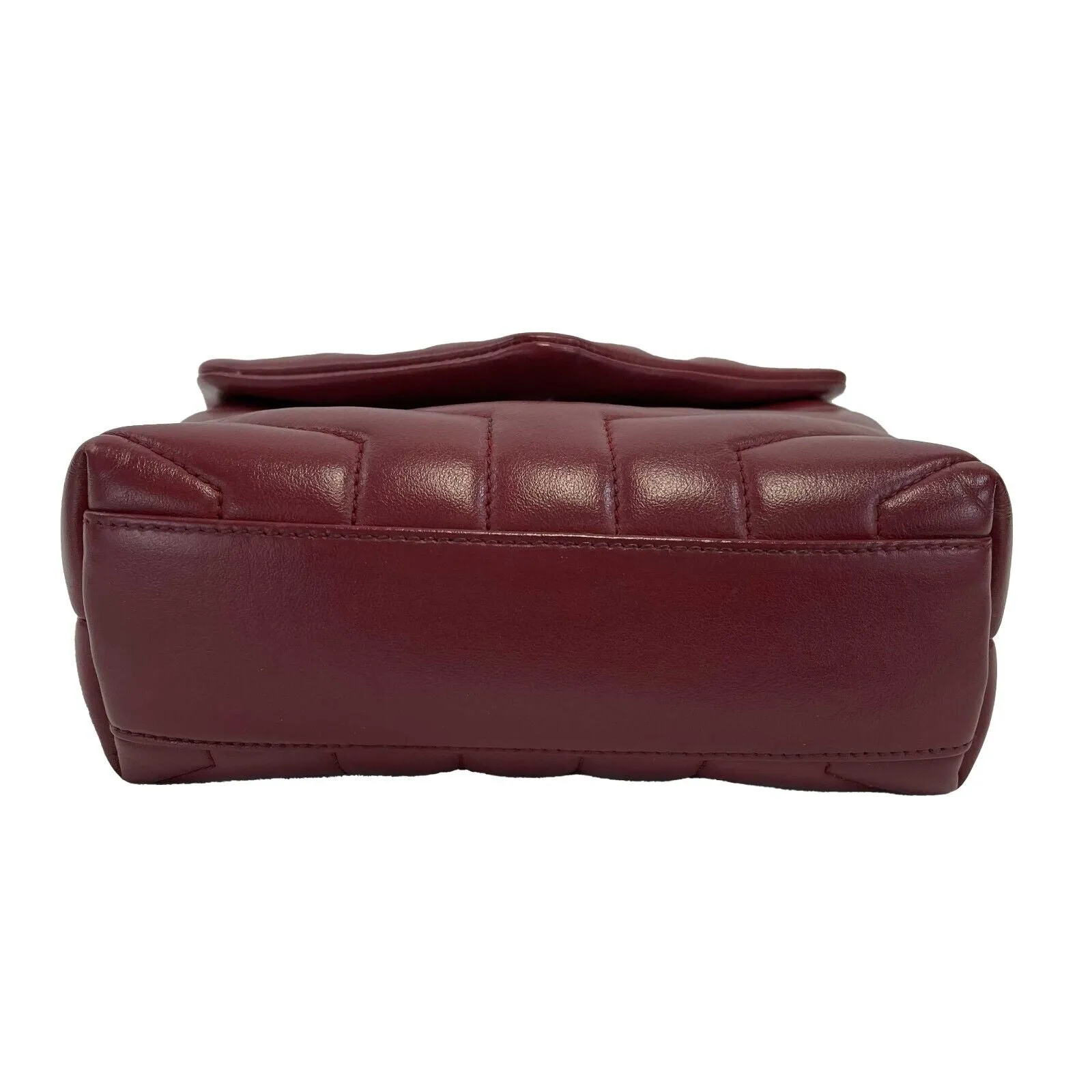 Saint Laurent LouLou Toy Strap Bag in Quilted Y Leather Red Cranberry Crossbody