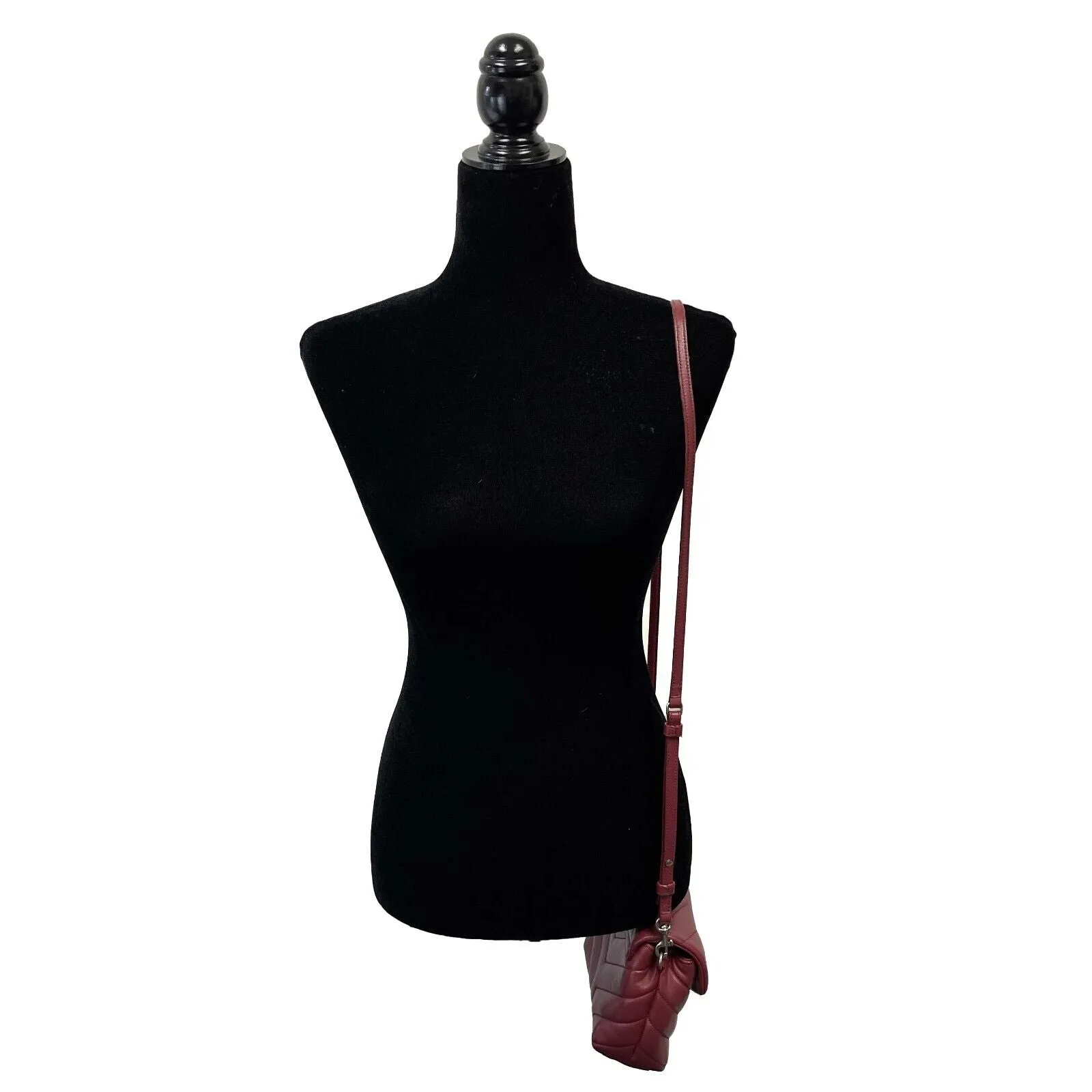 Saint Laurent LouLou Toy Strap Bag in Quilted Y Leather Red Cranberry Crossbody