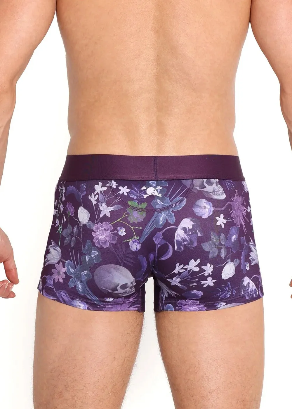 SKULL AND BONES DUTCH FLORAL PURPLE TRUNK