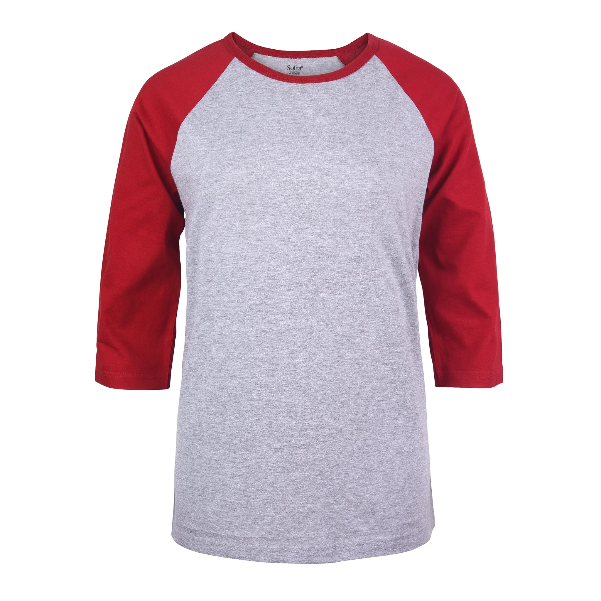 SOFRA LADIES BASEBALL TEE (LBT001_LT.H/BUR)