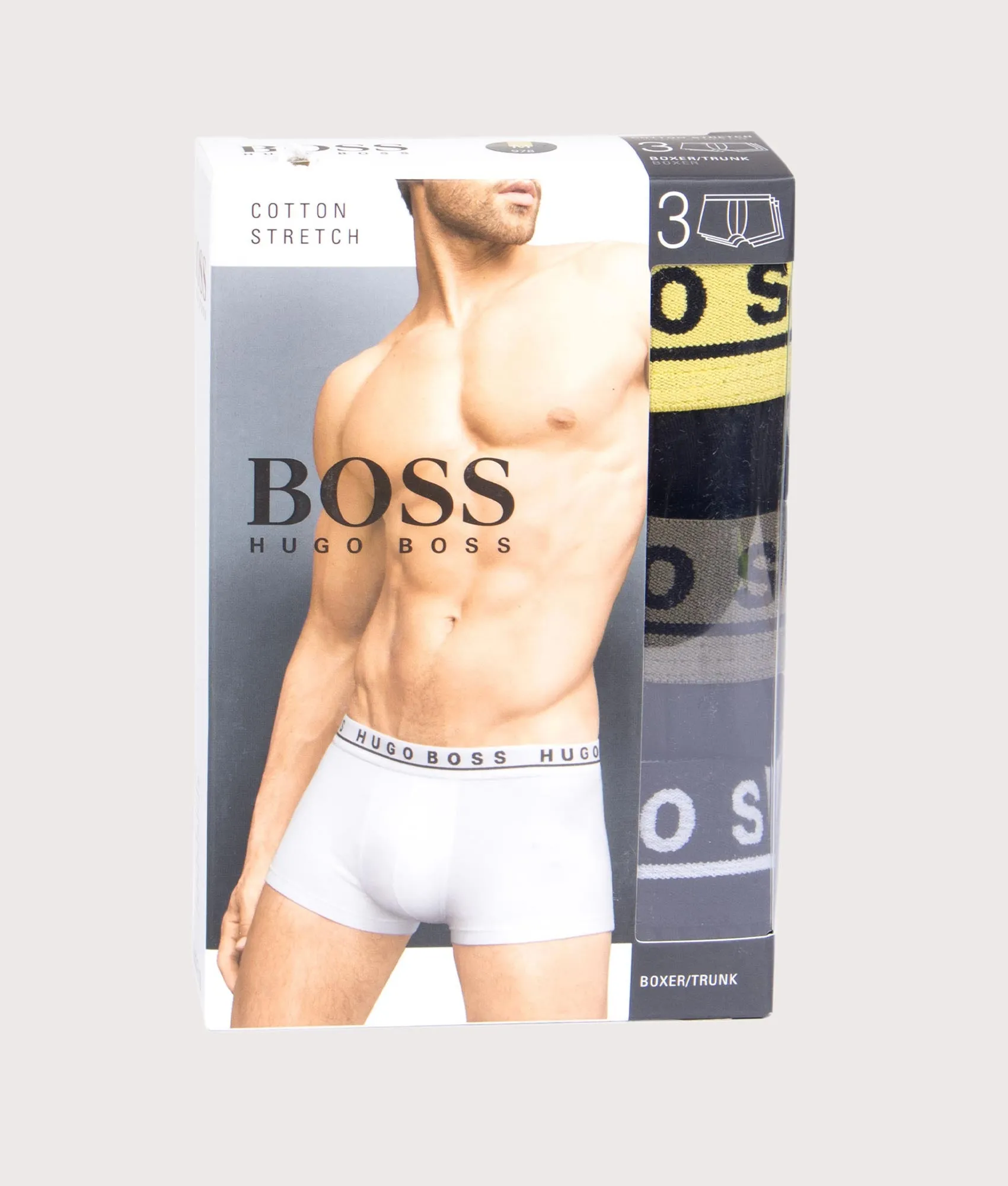 Three Pack of Colour Waistband Trunks