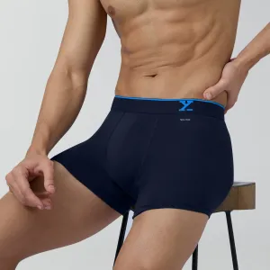 Traq Silver Cotton Trunks Midnight Blue