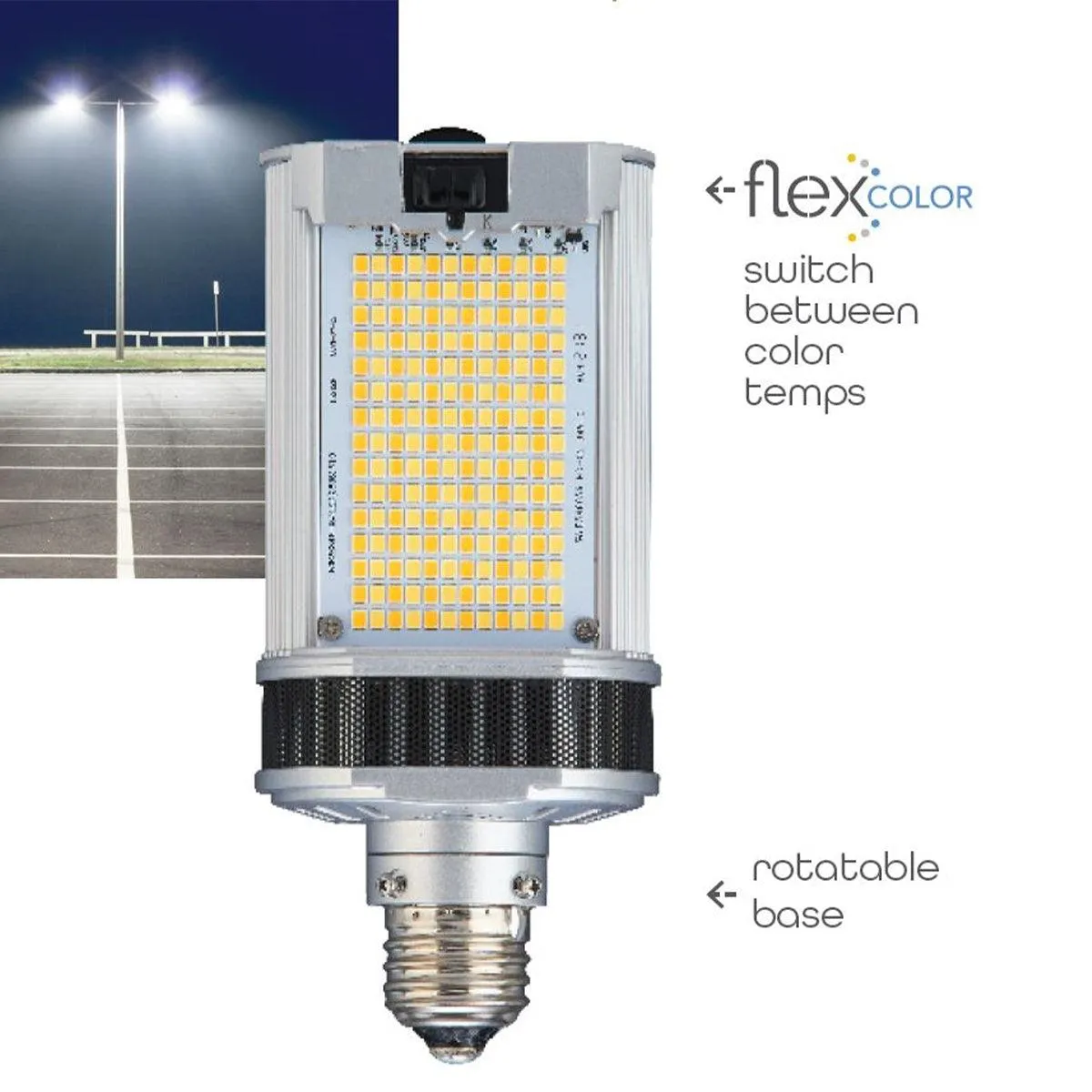 Wall Pack Retrofit LED Lamp, 30 Watts, 4300 Lumens, 30K|40K|50K, EX39 Mogul Base, 120-277V