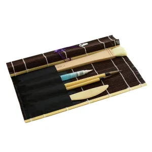 Yasutomo Fudemaki Bamboo Brush Holder with Pockets